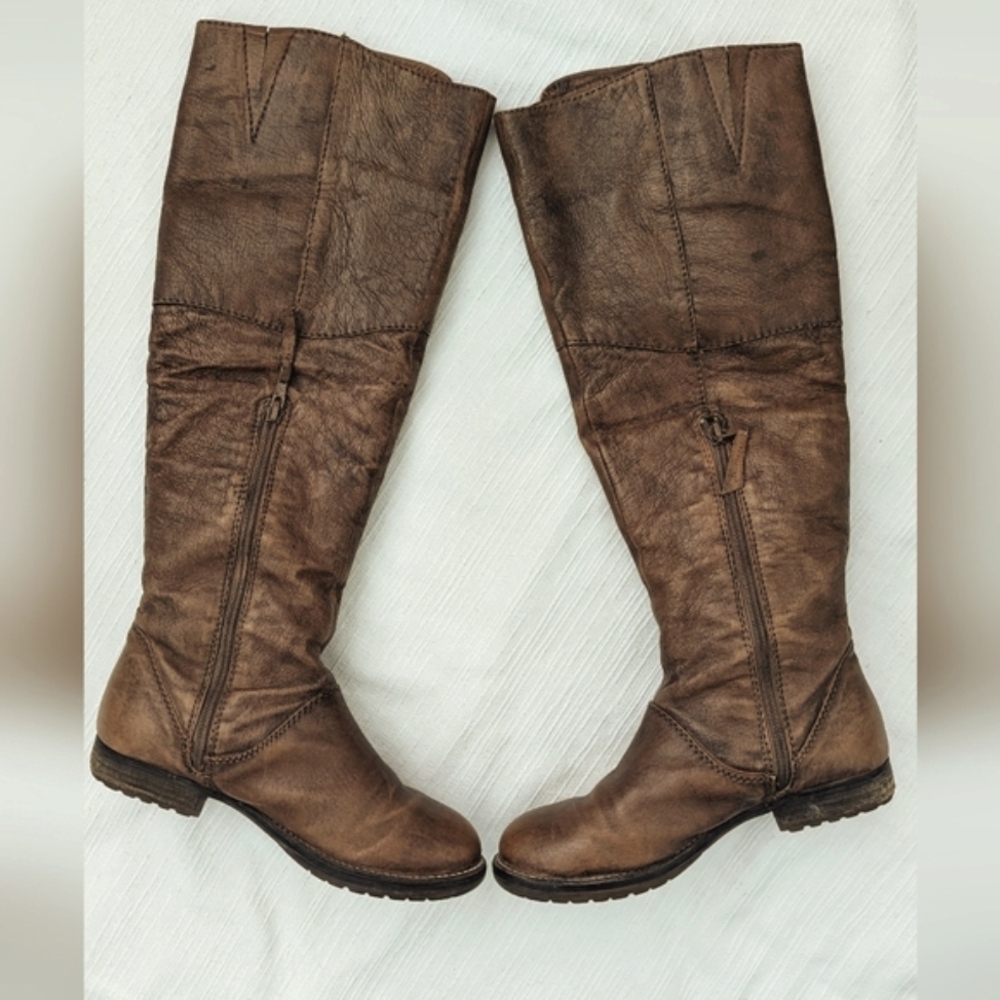Steve Madden Miidori Leather Buckles Tall Boots Size 7M - Picture 5 of 15